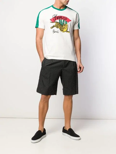 Shop Kenzo Jumping Tiger Logo T-shirt In Neutrals