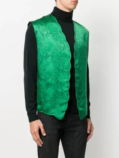 Pre-owned Versace Floral Print Waistcoat In Green