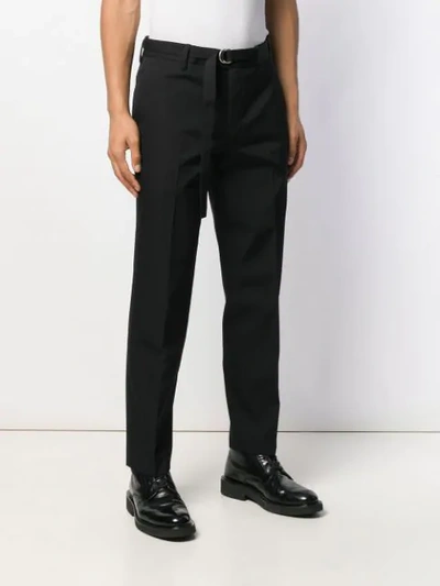 Shop Helmut Lang Slim-fit Trousers In Black