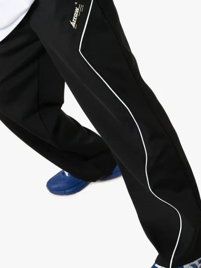 Shop Ader Error Wide Leg Track Pants In Sc1  Black
