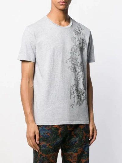 Shop Etro Floral-print T-shirt In Grey