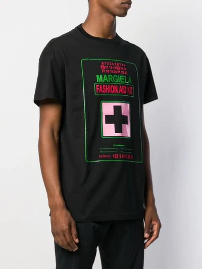 Shop Maison Margiela Logo Patch T-shirt In Black