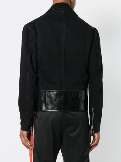 Shop Givenchy Off-centre Zipped Jacket In Black