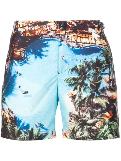 Shop Orlebar Brown Printed Swim Shorts In Multicolour