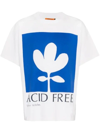 Shop Vyner Articles 'acid Free' Printed Cotton T-shirt - White