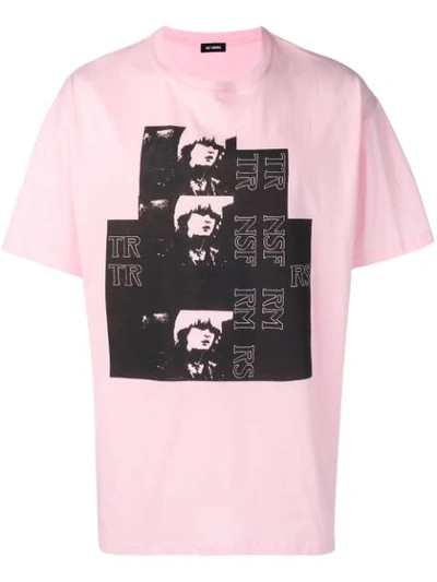 Shop Raf Simons Photo Print T-shirt In Pink