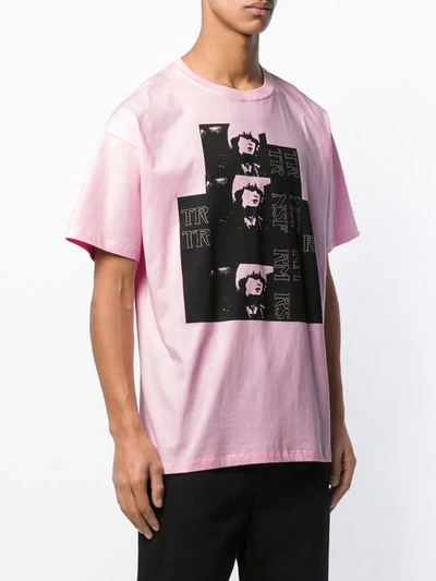 Shop Raf Simons Photo Print T-shirt In Pink