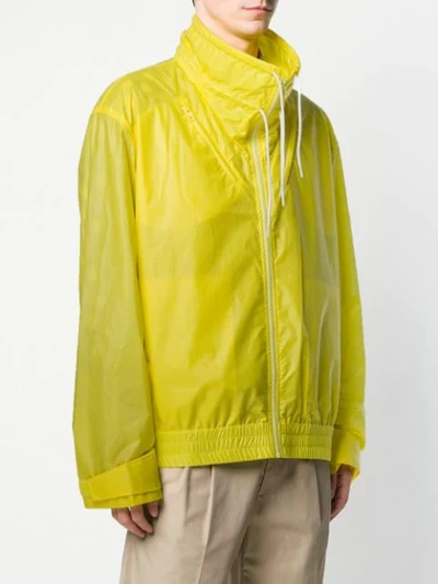 Shop Kenzo Oversized Rain Jacket In Yellow
