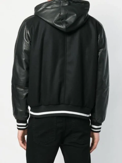 Shop Mcq By Alexander Mcqueen Hooded Bomber Jacket In Black