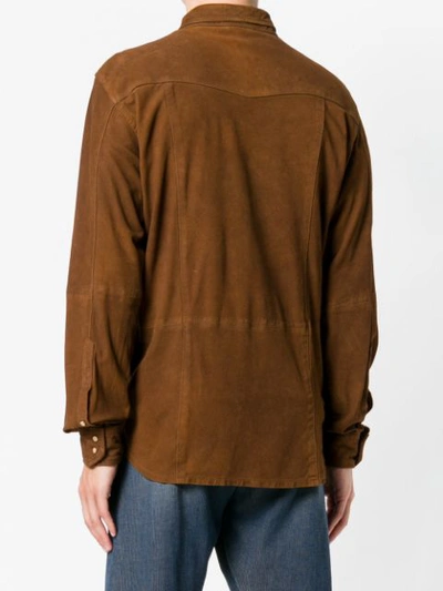 Shop Eleventy Fitted Button Shirt - Brown