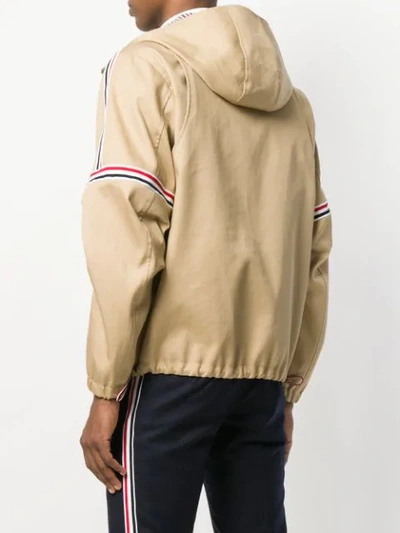 Shop Thom Browne Oversized Mackintosh Jacket - Neutrals