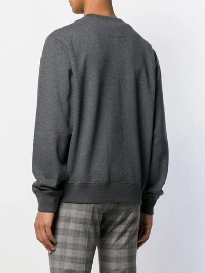 Shop Ferragamo Gancini Patch Sweatshirt In Grey