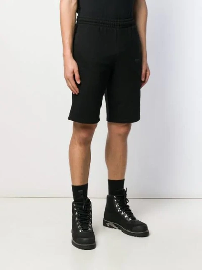 Shop Off-white Logo Print Bermuda Shorts In Black