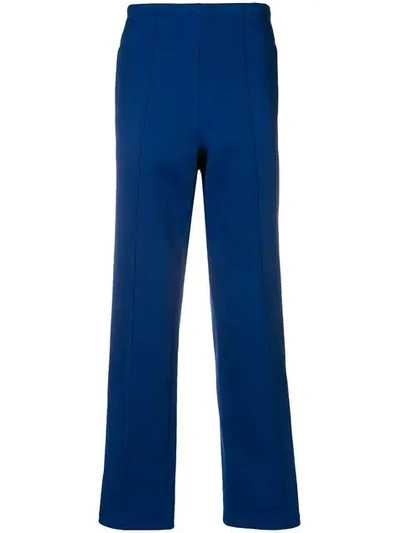 Shop Maison Margiela Contrasting Stripe Sweatpants In Blue
