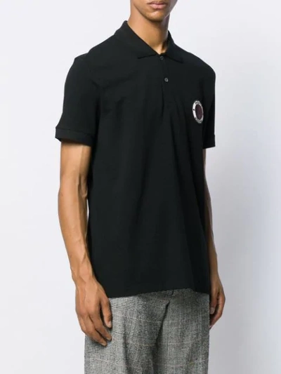 Shop Alexander Mcqueen Logo Patch Polo Shirt In Black