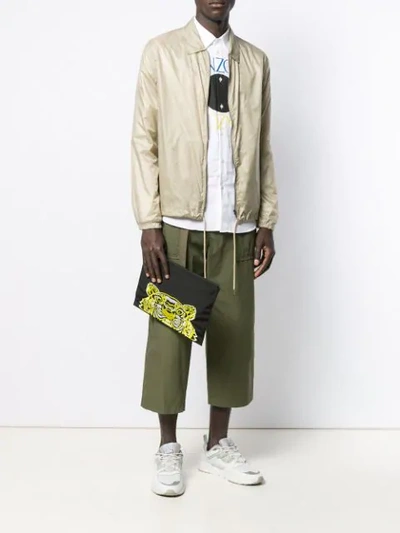 Shop Sacai Fatigue Cropped Trousers In Green