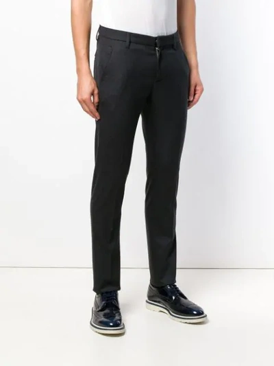 Shop Dondup Slim Tailored Trousers In Grey