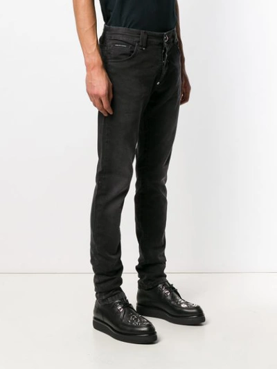 Shop Philipp Plein Classic Skinny Jeans - Black