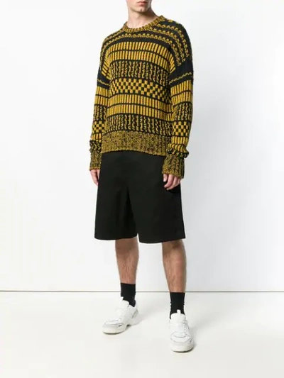 Shop Ami Alexandre Mattiussi Crew Neck Oversize Sweater In Black