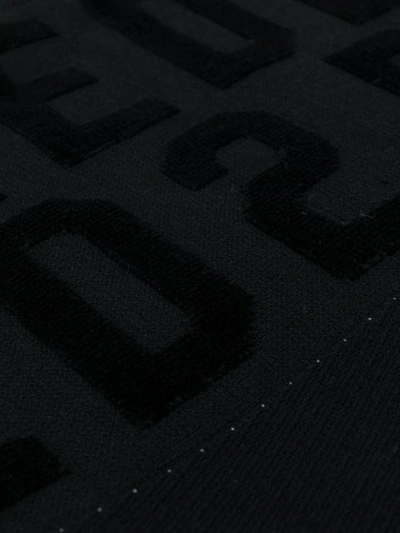 Shop Dsquared2 Icon Print Beach Towel In Black