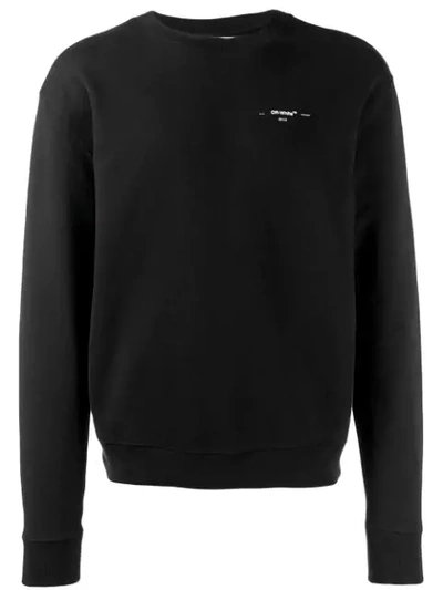 Shop Off-white Oversized Logo Print Sweatshirt In Black
