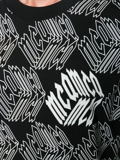 Shop Mcq By Alexander Mcqueen Mcq Alexander Mcqueen Monogram Print T-shirt - Black