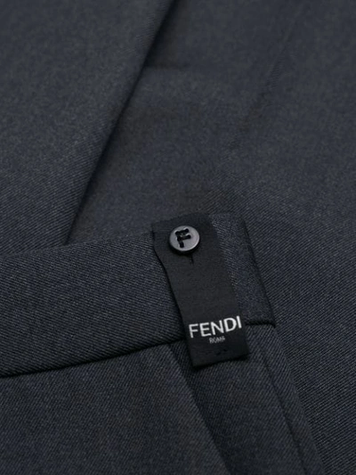 Shop Fendi Mid-rise Tailored Trousers In Grey