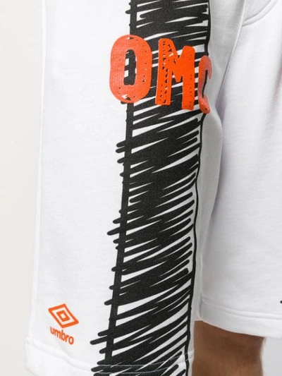 Shop Omc X Umbro Logo Print Track Shorts In White