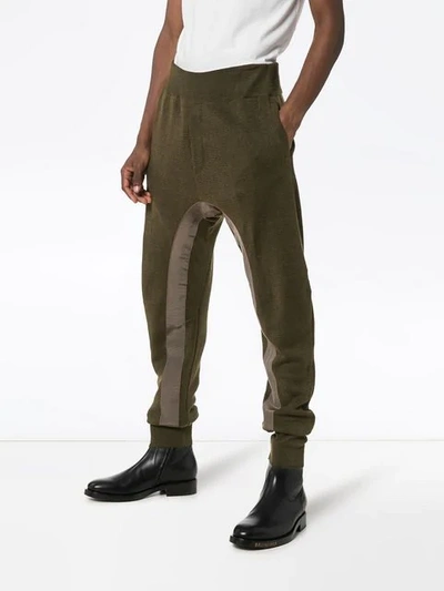 Shop Haider Ackermann Drop Crotch Linen Sweatpants In 035 Khaki