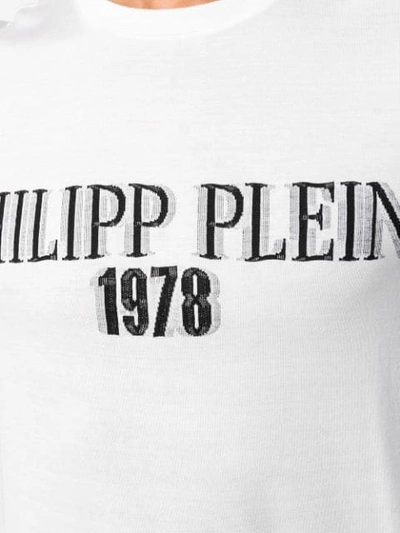 Shop Philipp Plein Logo Patch T-shirt In White