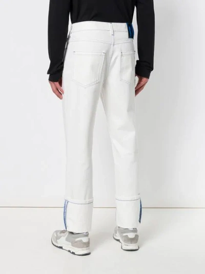 Shop Calvin Klein 205w39nyc Turned Up Jeans In White