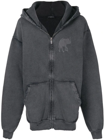 Balenciaga Elephant Zip-up Hoodie In Black | ModeSens