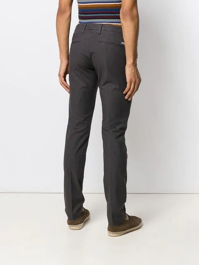Shop Entre Amis Straight Leg Trousers In Grey