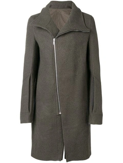 Shop Rick Owens Tubeway Coat In Grey