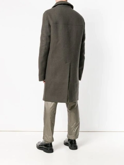 Shop Rick Owens Tubeway Coat In Grey