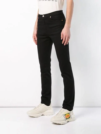 Shop Gucci High Waisted Skinny Jeans In Black