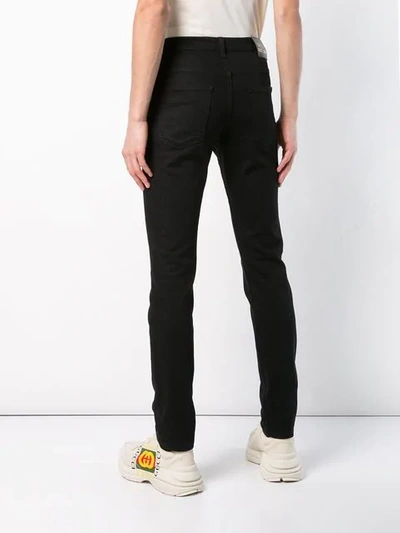 Shop Gucci High Waisted Skinny Jeans In Black