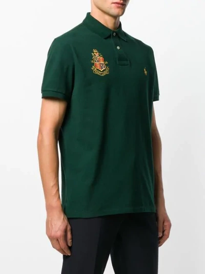 Shop Polo Ralph Lauren Logo Polo Shirt In Green