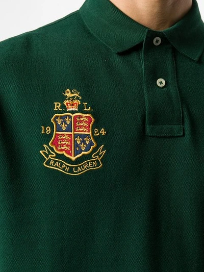 Shop Polo Ralph Lauren Logo Polo Shirt In Green