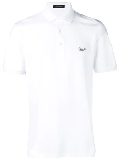Shop Ermenegildo Zegna Polo Shirt In White