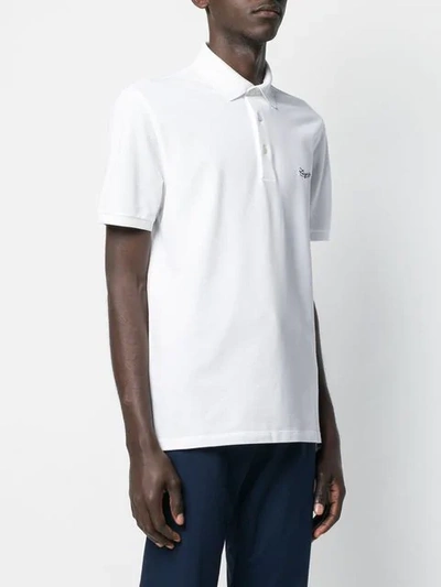 Shop Ermenegildo Zegna Polo Shirt In White