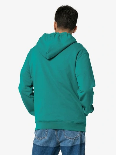 Shop Maison Margiela Stereotype Cotton Hoodie In Green