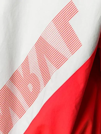 Ben Taverniti Unravel Project Unravel Grey And Red Cotton Motion Windbreaker Jacket In Grey