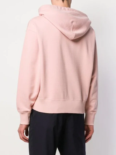 Shop Ami Alexandre Mattiussi Cotton-blend Hoodie In Pink