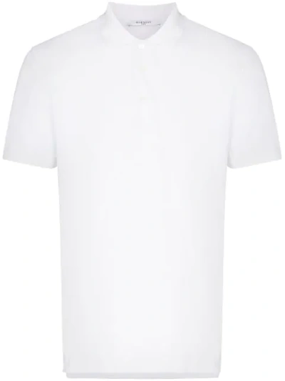 Shop Givenchy Embroidered Logo Polo Shirt In White