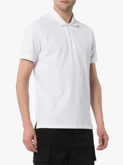 Shop Givenchy Embroidered Logo Polo Shirt In White