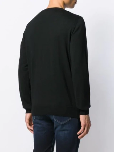 Shop Dsquared2 Logo Intarsia Jumper In Black