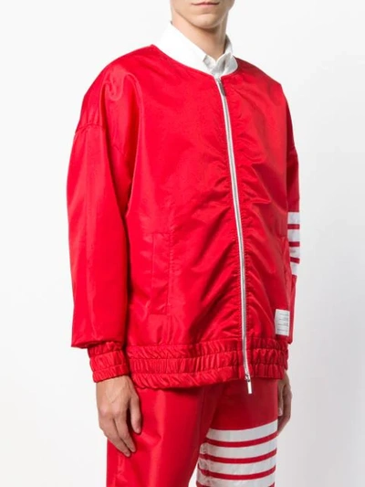 Shop Thom Browne 4-bar Sailboat Ripstop Bomber In Red