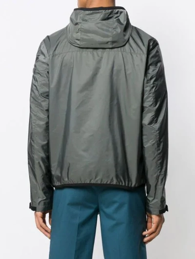 Shop Prada Shell Bomber Jacket In Grey