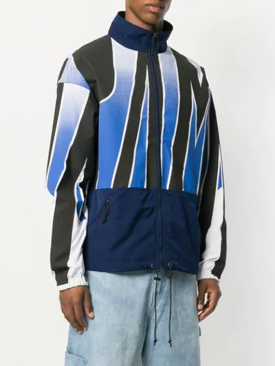Shop Perks And Mini P.a.m. Colour-block Zipped Jacket - Blue